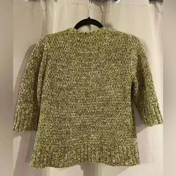 Women’s 3/4 Sleeve Tan/Brown Leo & Nicole Cardigan - Picture 3 of 6